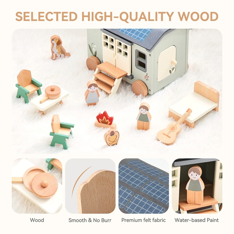 Los juguetes para acampar RV son juguetes Montessori para niños en escenarios para acampar, principalmente hechos de materiales plásticos respetuosos con el medio ambiente - imagen 4