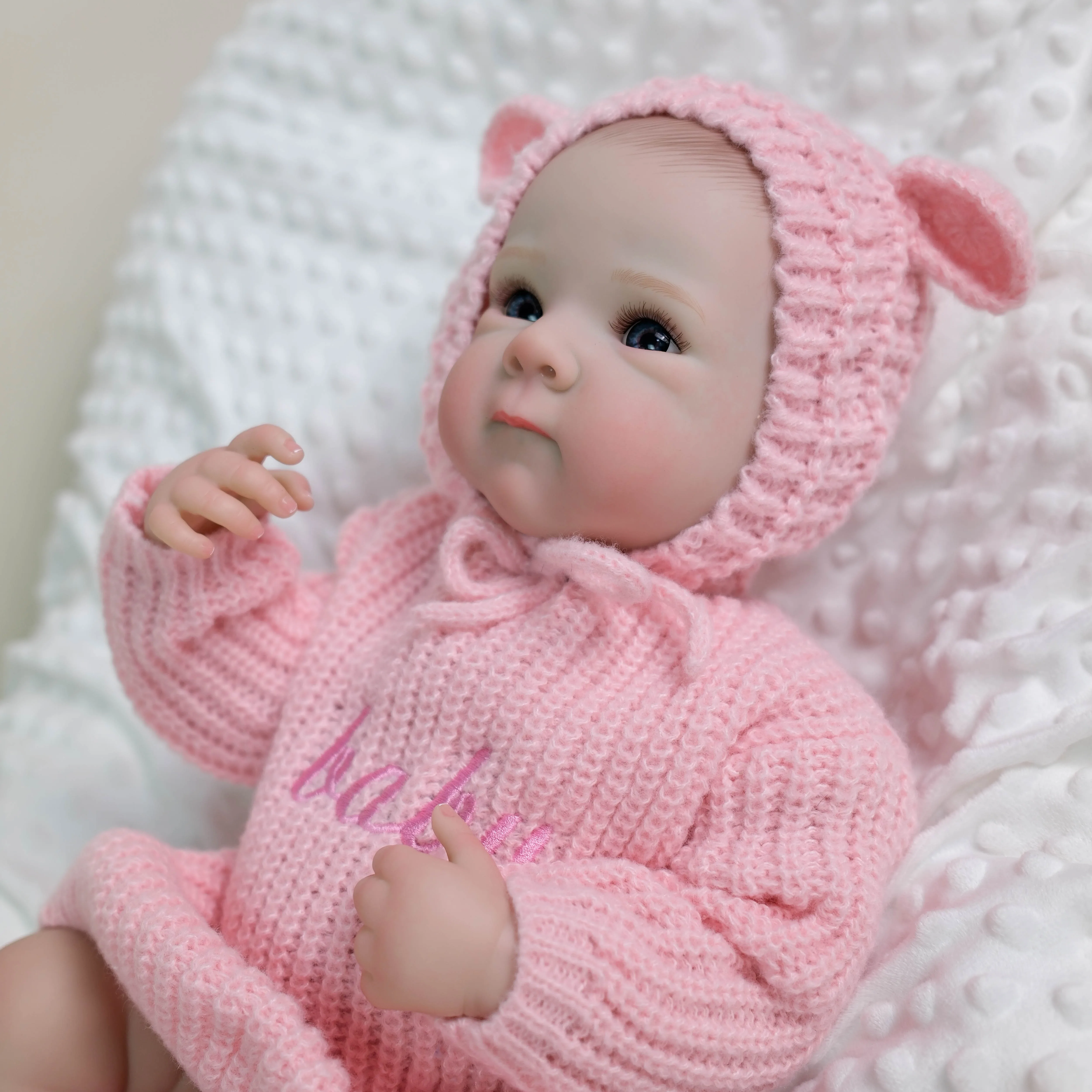 NPK 18 ''hecho a mano de cuerpo completo de vinilo Reborn Bettie alta cantidad piel 3D con venas visibles muñeca artística coleccionable regalo de Navidad - imagen 5