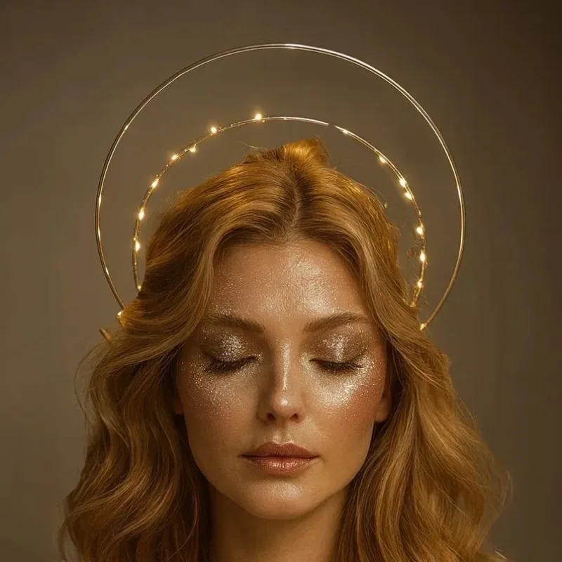 MARY Corona de halo iluminada – Estilo vintage francés para niños - imagen 5
