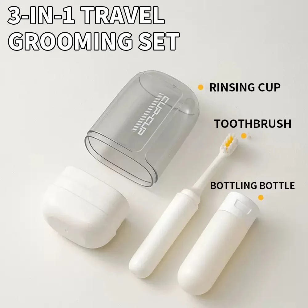 Kit higiene bucal infantil de viaje: cepillo, taza y estuche - imagen 5