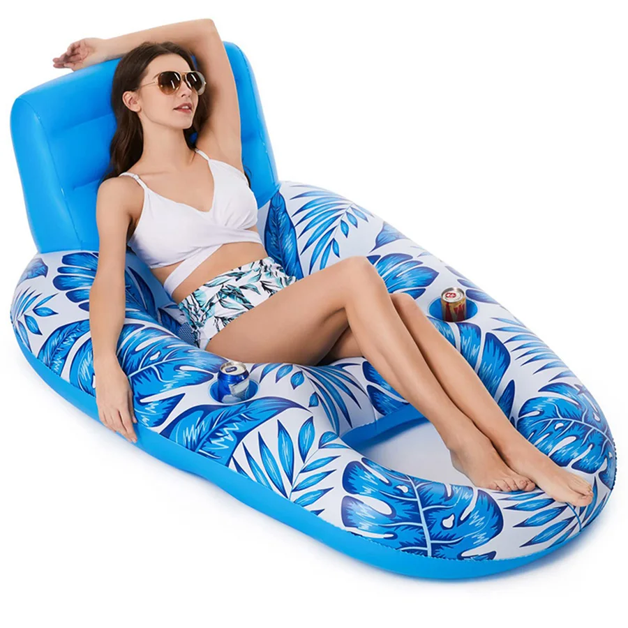Hamaca hinchable de hojas para piscina infantil - imagen 2