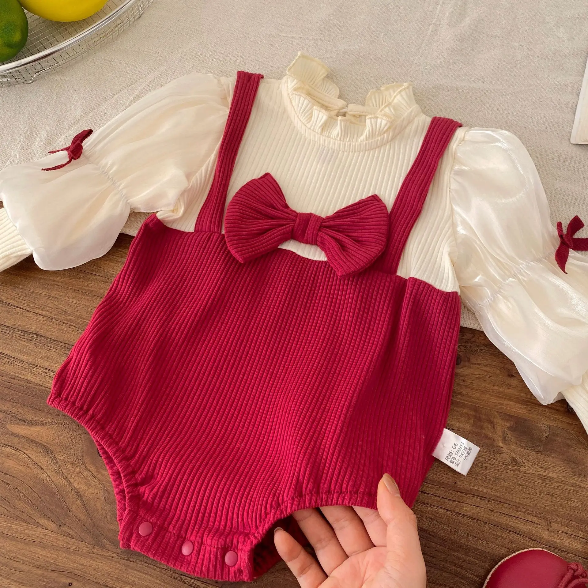 Body de cumpleaños con volantes y lazo para bebé niña - imagen 2