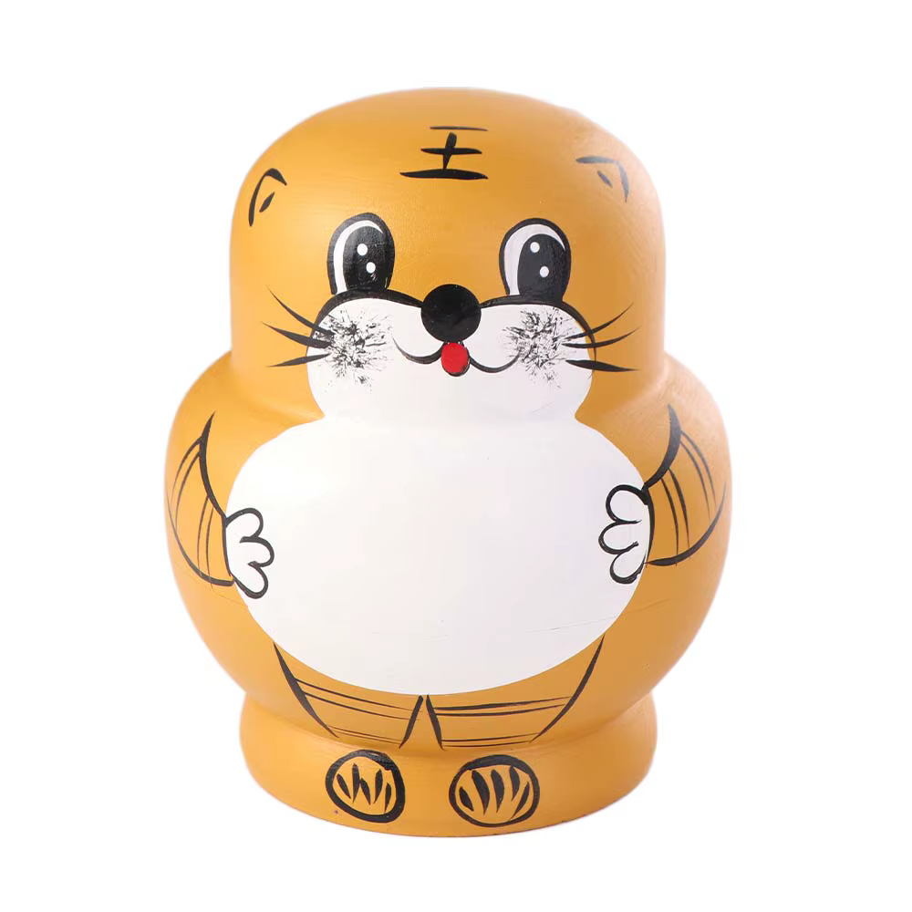 Juguete apilable madera tigre – Matrioska para niños
