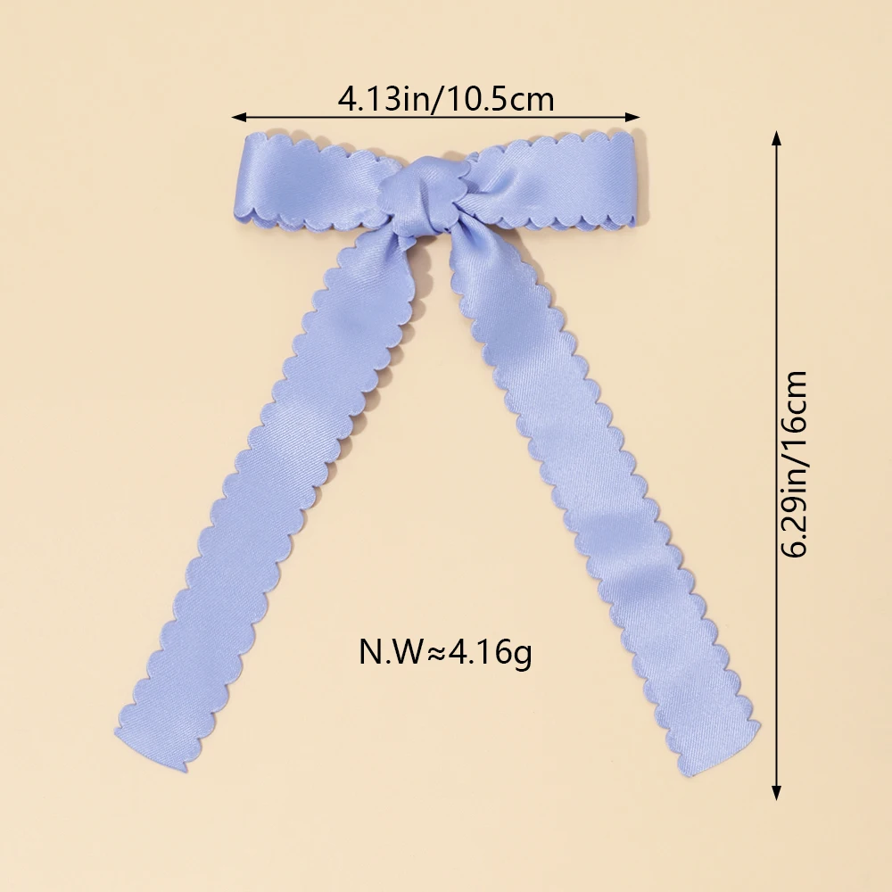 Pinzas para el pelo con lazo satén elegante de niñas retro - imagen 5