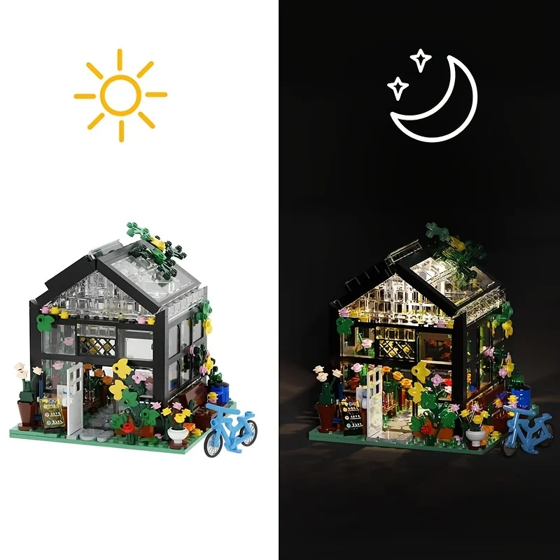 Casa de flores con luces – Juego construcción - imagen 3