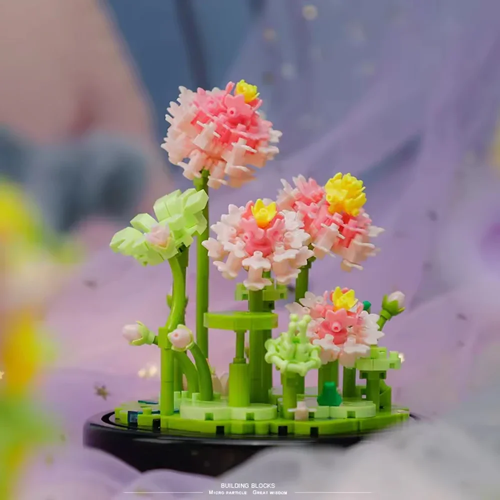 Eternal Bouquet Building Blocks Flower Model DIY Creative Plant Decoration Assemble Bricks Educational Toys for Kids Adult Gifts - imagen 4