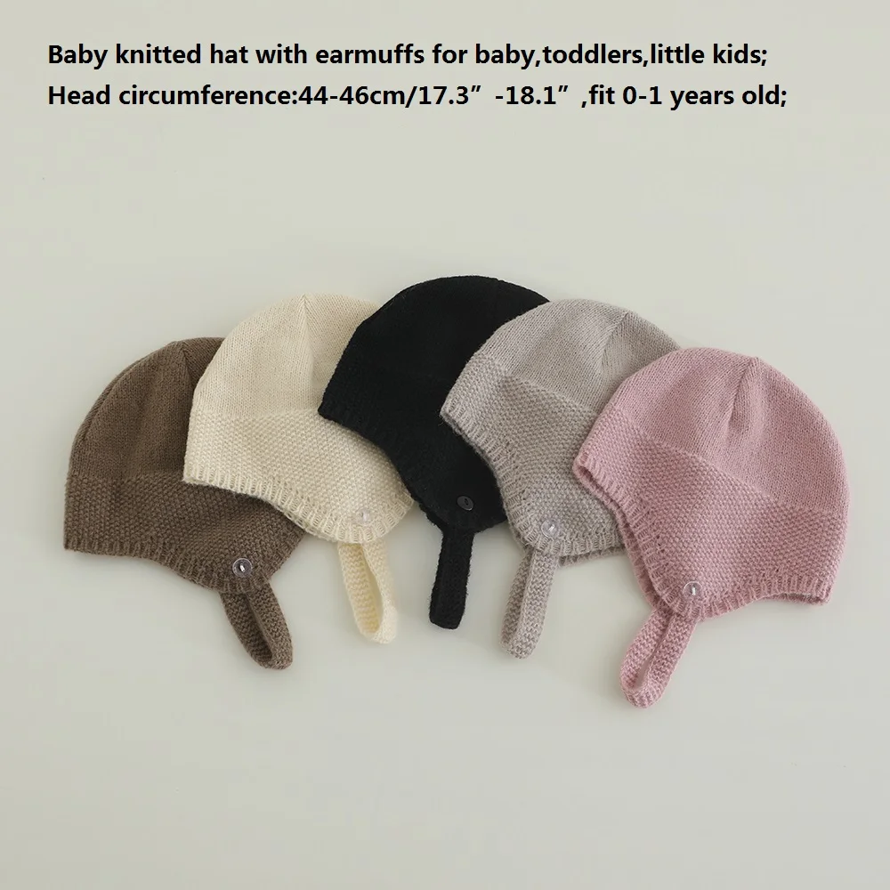 gorro bebé orejeras de ganchillo cálido protección oídos suave abrigado - imagen 2