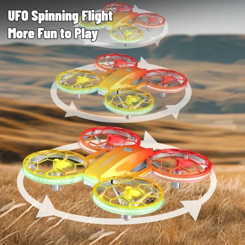 Jjrc H127 Mini Drone Rc nuevo Ufo giratorio volador Control remoto resistente Drones de carreras con colorido Led Drone luz juguetes regalos - imagen 3