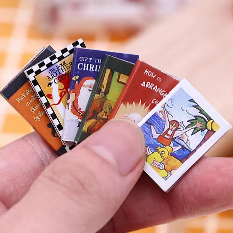 Diario de muñecas pequeñas, modelo de diario en miniatura, libros pequeños para muñecas, decoración del hogar, adorno de paisaje, muebles para el hogar, novedad, 6X - imagen 2