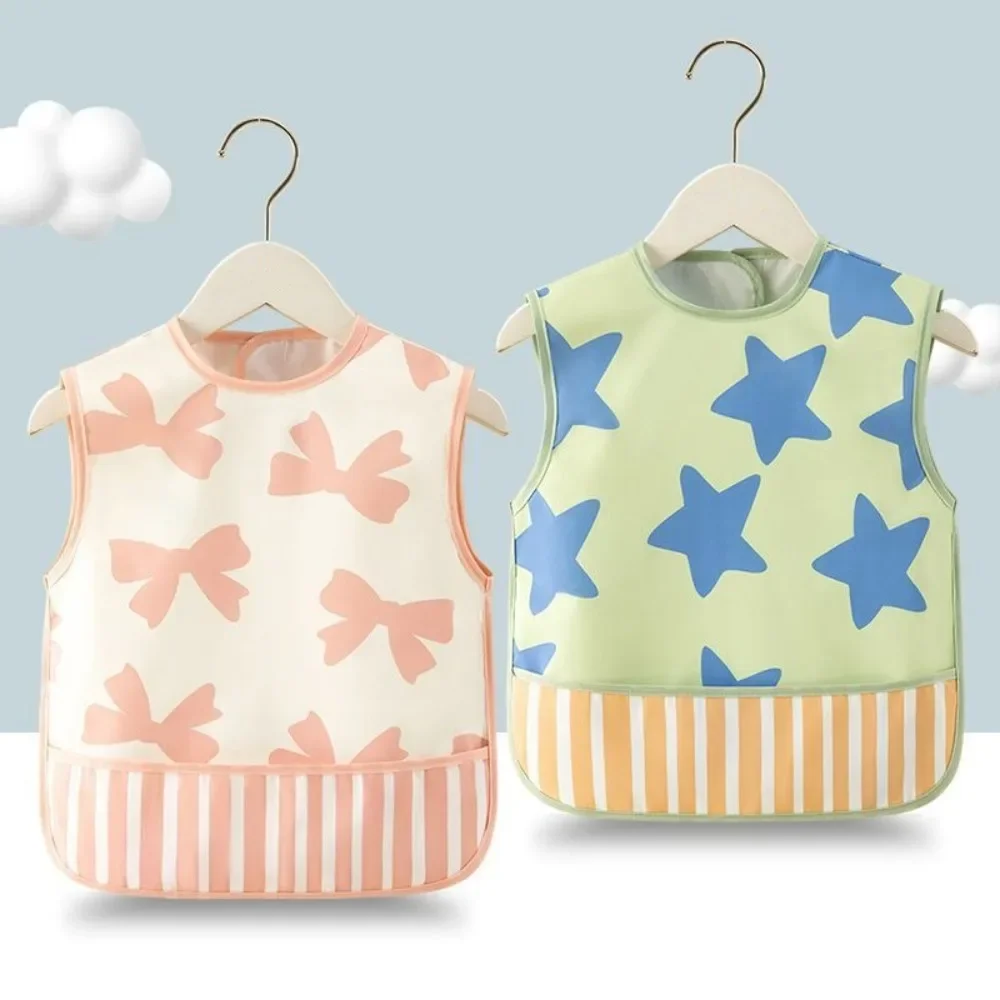 Babero impermeable de EVA ajustable con bolsillo para bebés - imagen 4