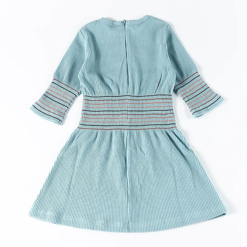 Vestido de algodón con cremallera oculta en la espalda para niña, ropa a juego para la familia, ropa de invierno - imagen 4