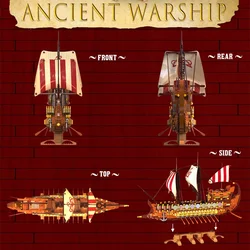Bloques de barco vikingo para niños – Juguete educativo