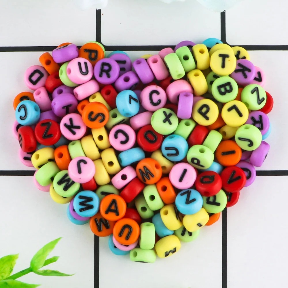 Cuentas de letras acrílicas negras – Abecedario para pulseras DIY - imagen 5