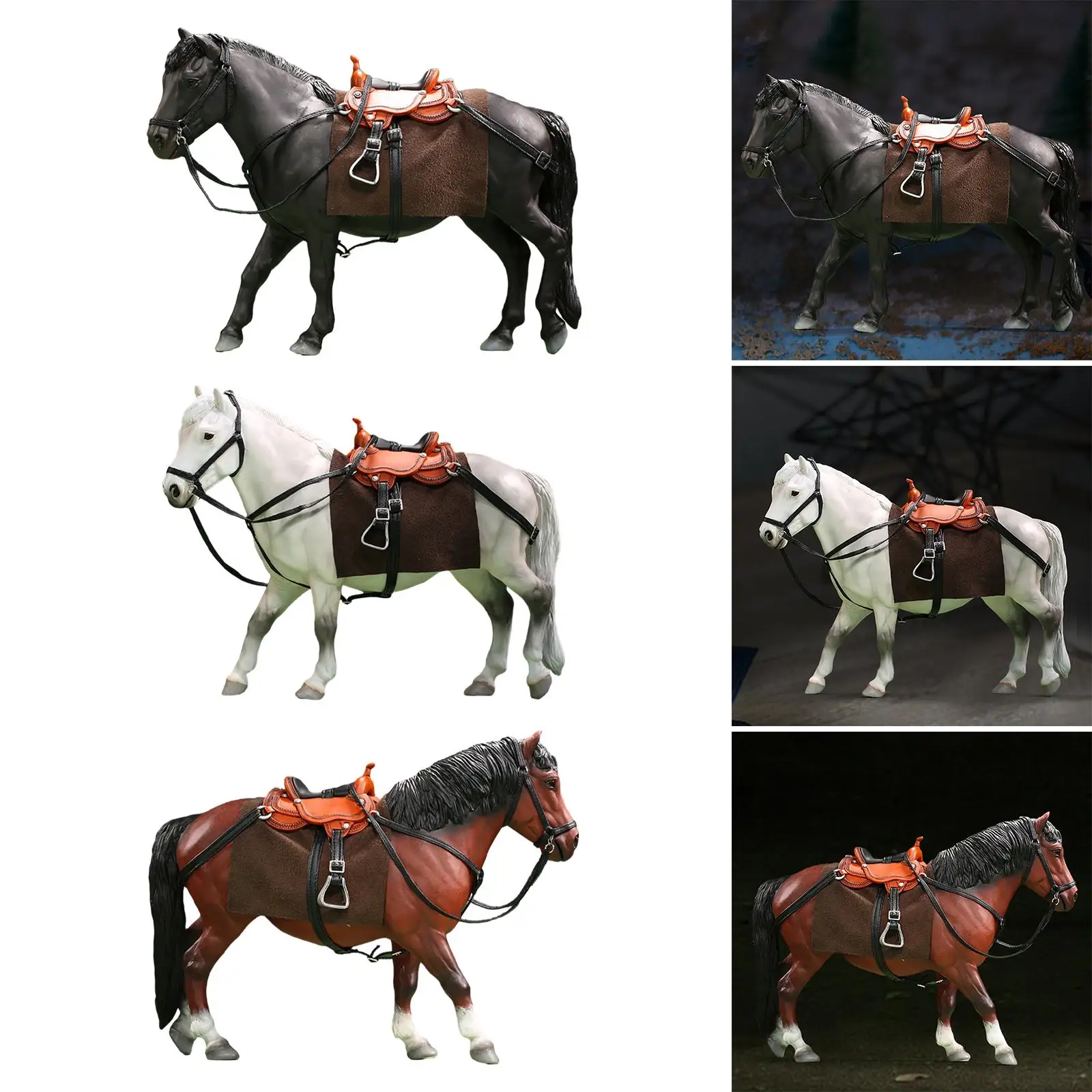 1/12 Scale Horse Figure Horse Toys for 6 inch Figure Diorama Accessory