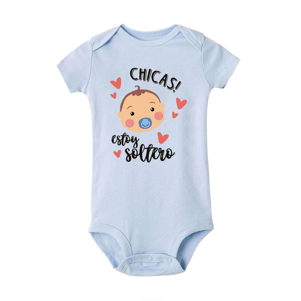 Pelele con estampado español divertido para bebé, mono de manga corta para bebé, traje bonito para recién nacido, ropa Unisex para niños y niñas - imagen 4