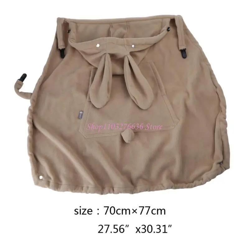 Capa elástica con capucha para portabebés, cálida y antiviento - imagen 5