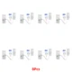 8Pcs White
