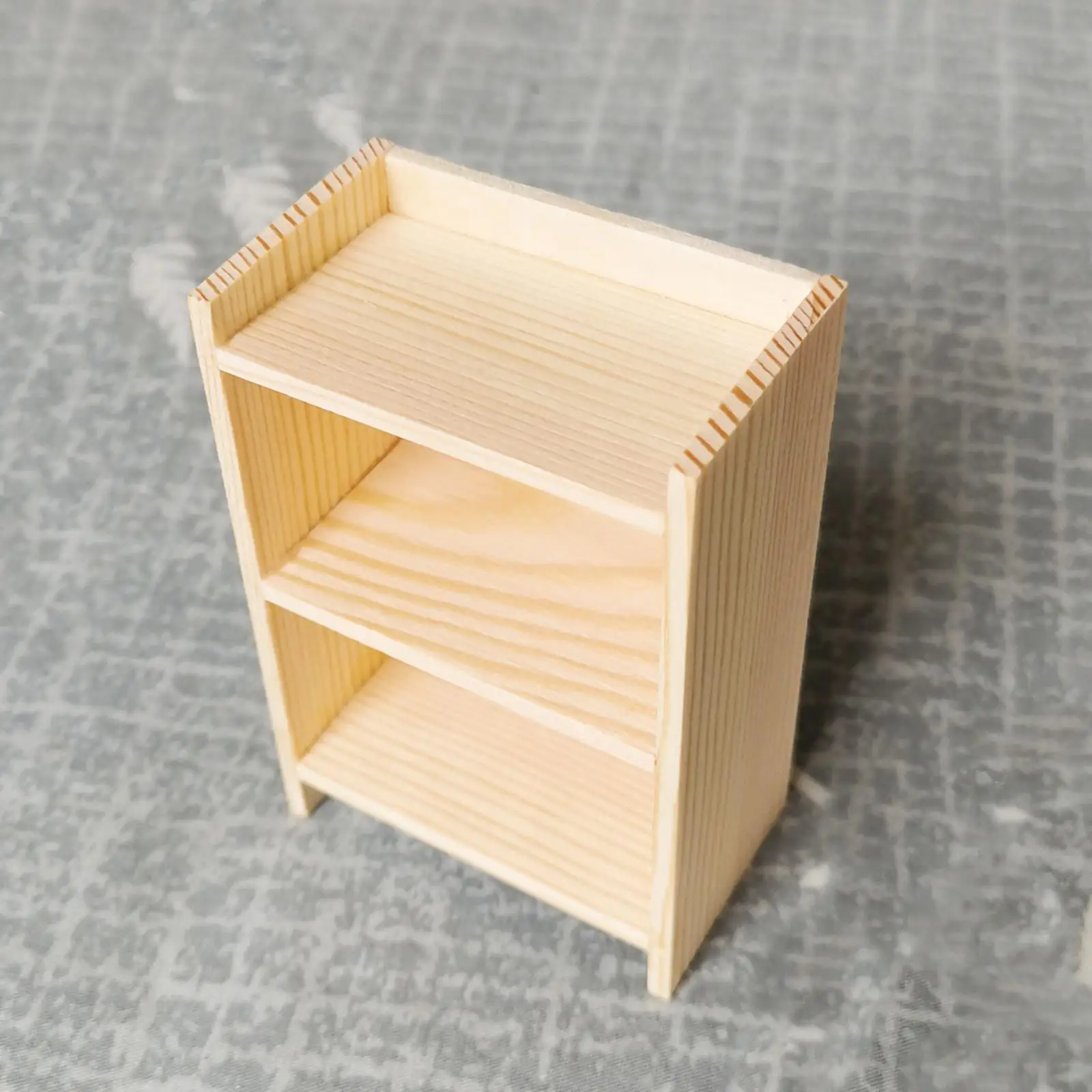 Miniature Furniture Small Display Shelves 1:12 Scale Dollhouse Bookshelf for Study Room Office Living Room Home Use Supermarket