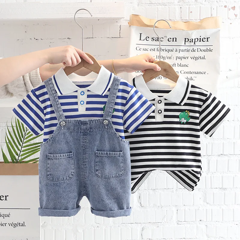 Conjunto de verano para bebé: top de algodón y pantalón vaquero - imagen 4