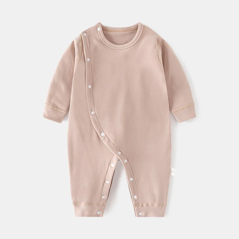 Primavera otoño ropa de bebé niña niño coreano Casual sólido algodón manga larga mamelucos monos niño Boutique ropa BC753 - imagen 5