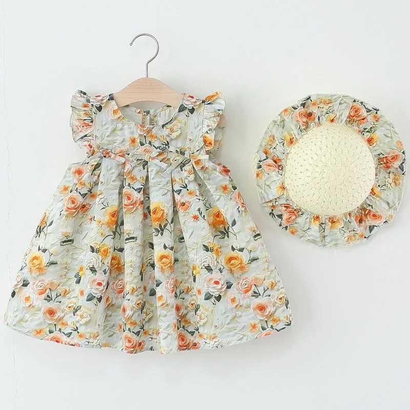 Vestidos de verano sin mangas para niña – Estampado floral