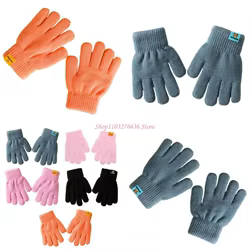 R6FD Guantes niños aislados Protecciones mano doble capas Winter Warl para invierno