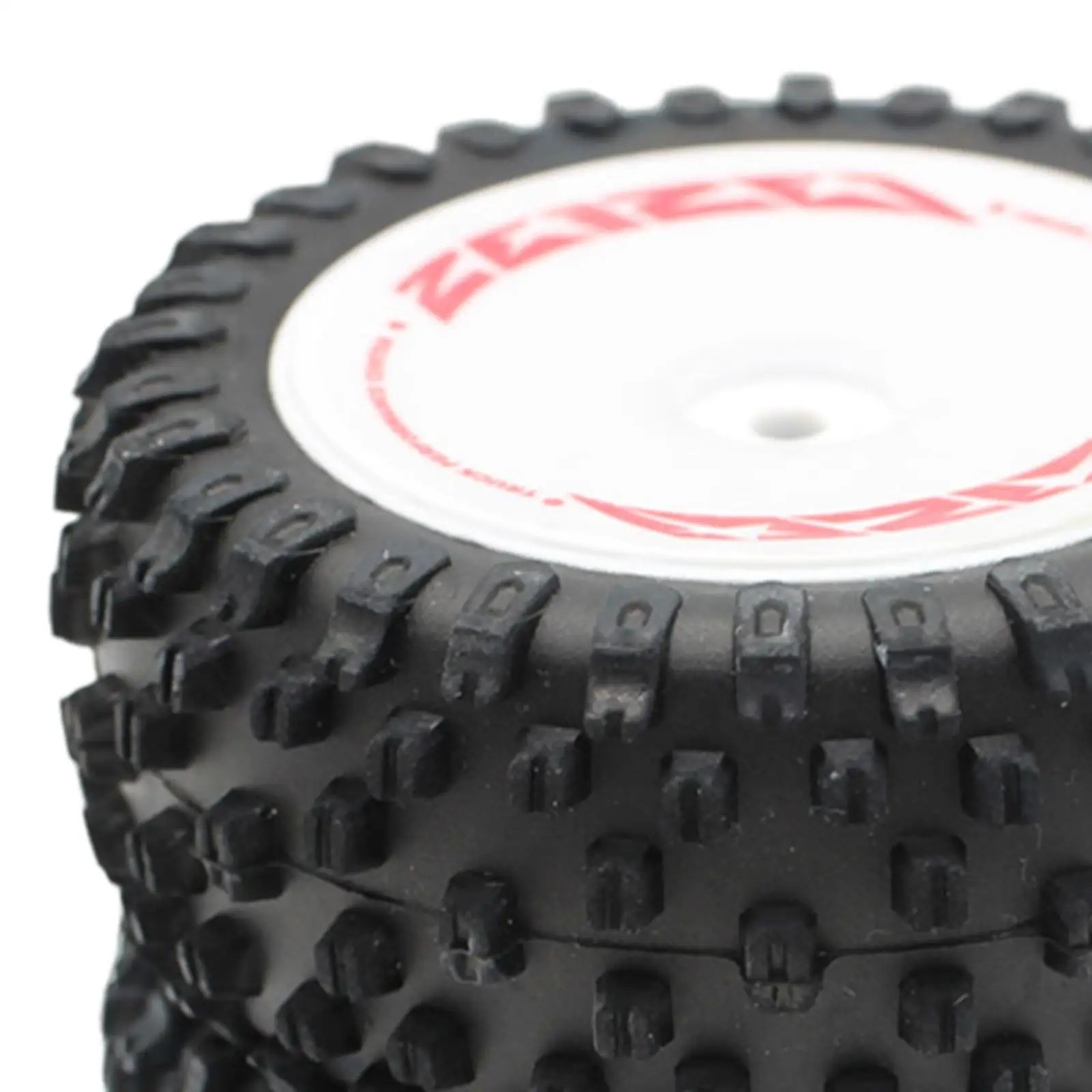 2 Pieces 1:12 Scale Touring Car Tires, Rubber Easy to Install Rear Tyres Upgrade Part for Wltoys 124008 RC Truck Accessories