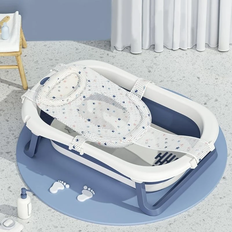 M76C baño recién nacidos Red ducha antideslizante alfombra para baño bebé longitud ajustable soporte para bañera estante - imagen 5