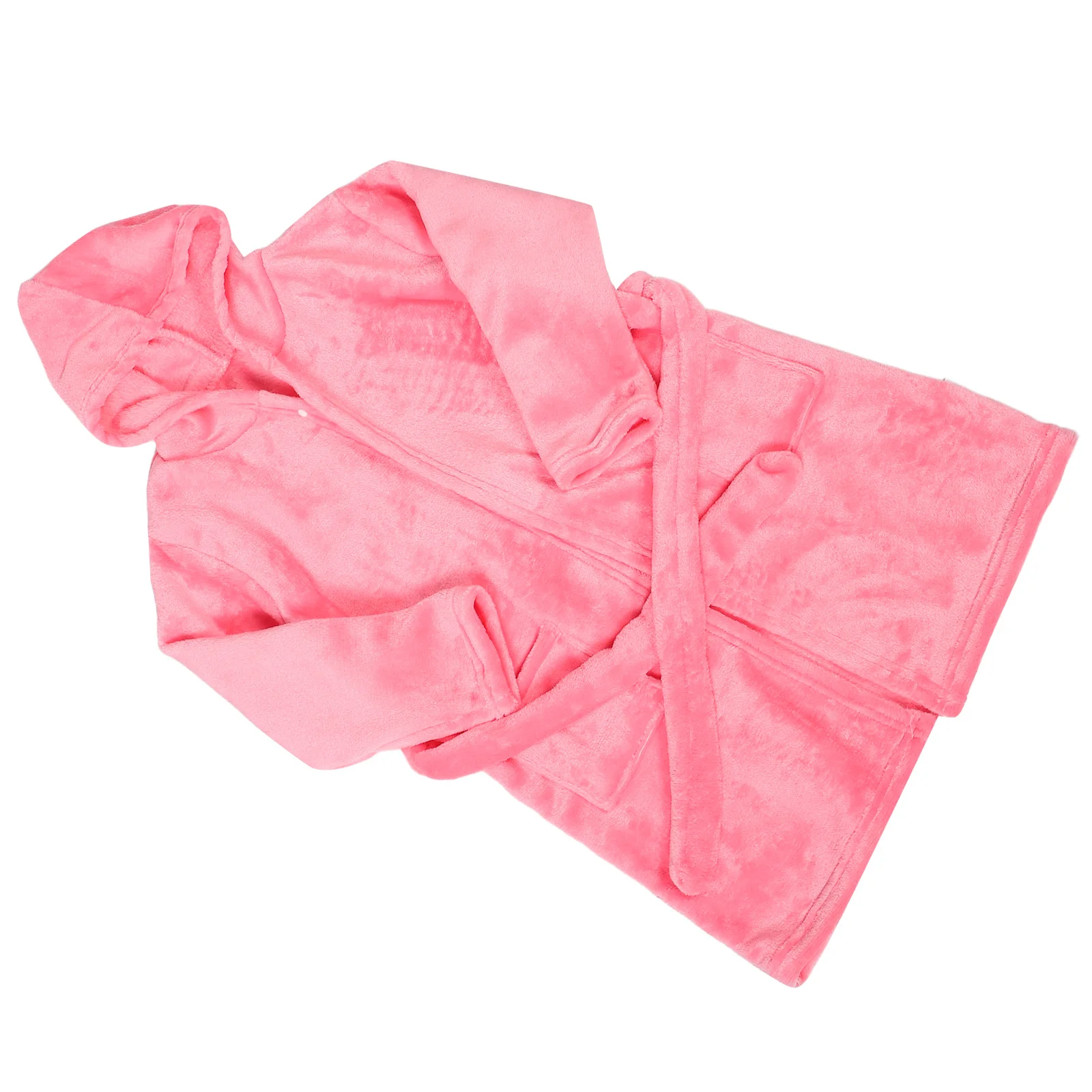 Albornoz con capucha para niños pequeños, bata de franela suave y cálida, ropa de dormir acogedora, abrigo de casa para niñas, batas para niñas