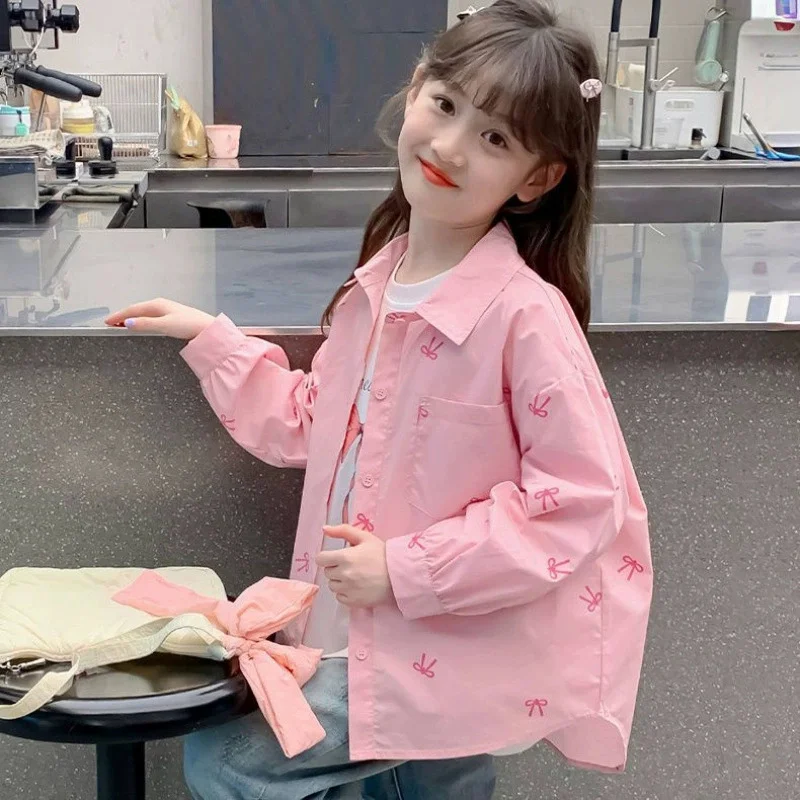 Camisa niña de lazo manga larga casual - imagen 5