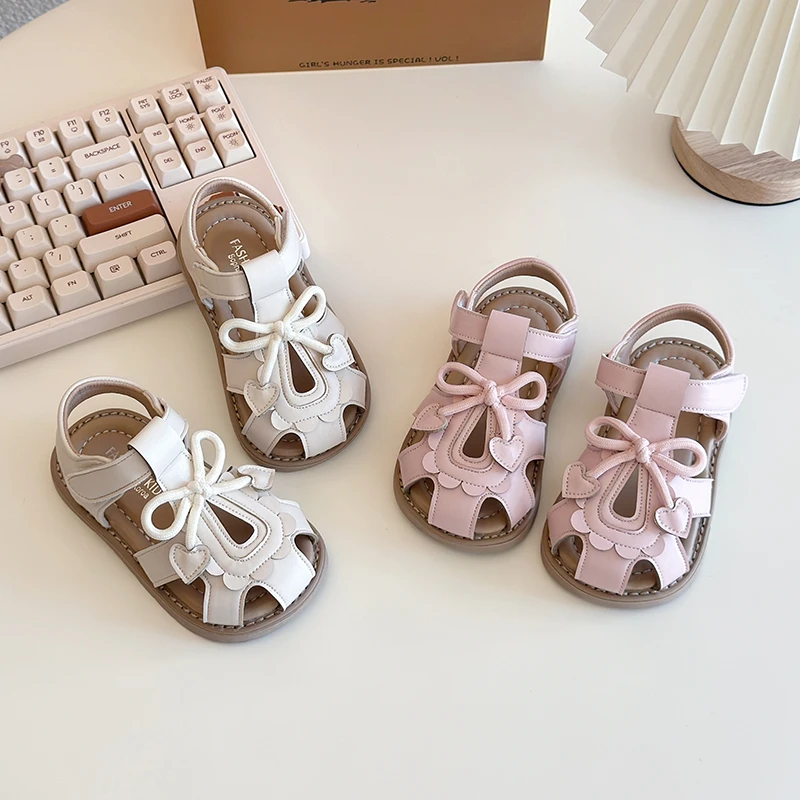 Sandalias antideslizantes de playa con lazo para niños verano - imagen 2