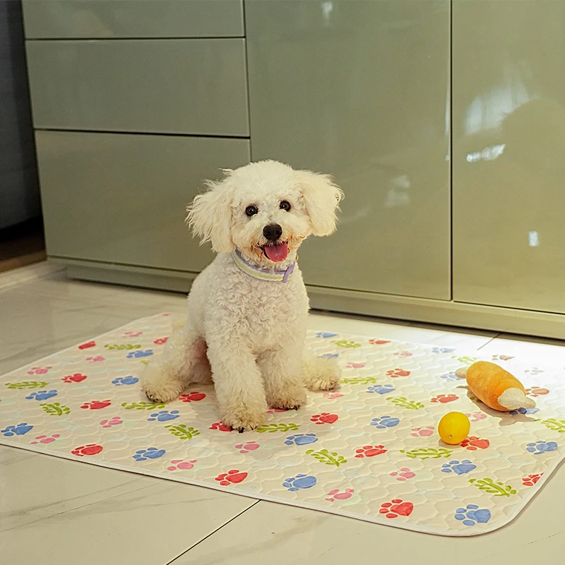 Almohadilla para orinar para mascotas reutilizable y lavable, bonita estera de entrenamiento impermeable para cachorros, manta de pañal absorbente antideslizante para perros y gatos - imagen 5