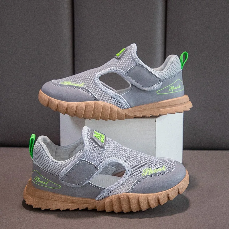 Zapatos para niños, novedad de verano, serie, moda informal, malla transpirable, calzado deportivo para niños, sandalias versátiles simples para exteriores para playa para niños y hombres - imagen 3