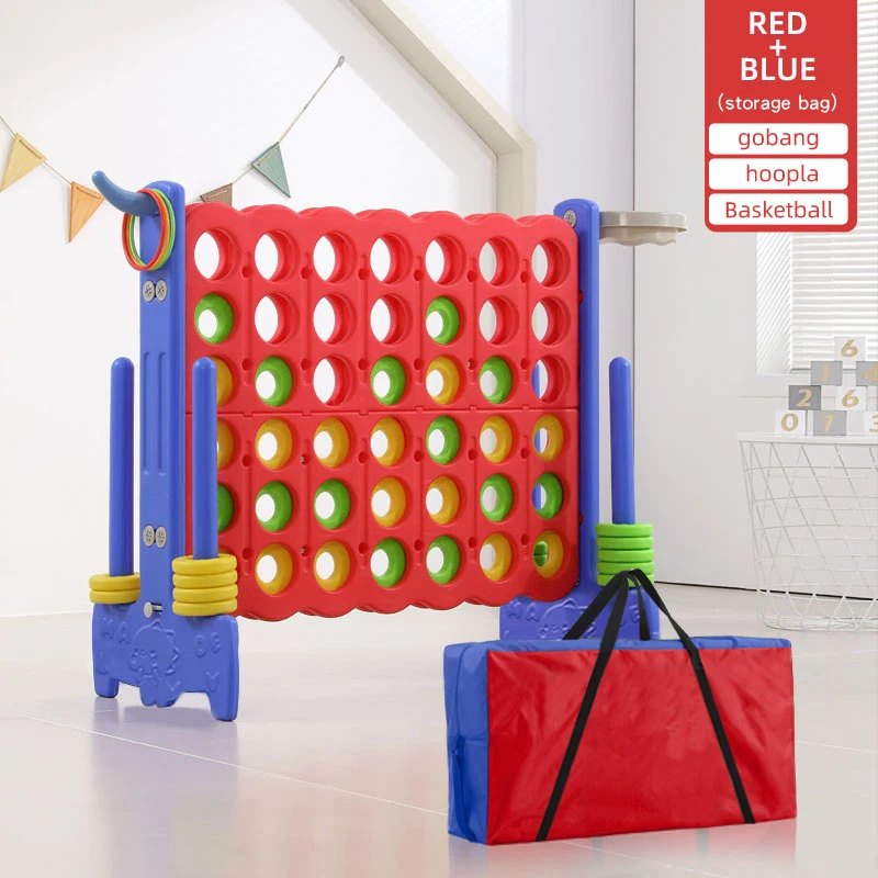 redblue with bag
