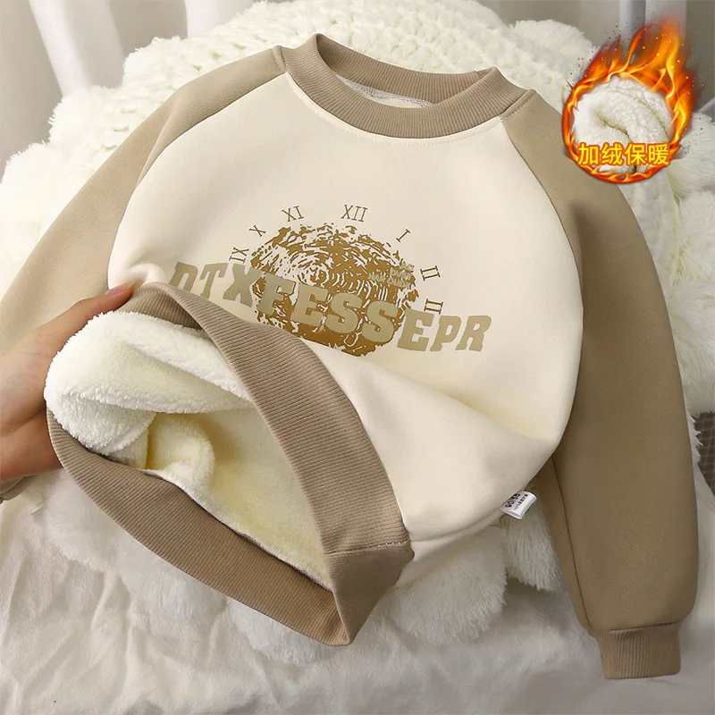 Sudadera con capucha de forro polar para niños y niñas