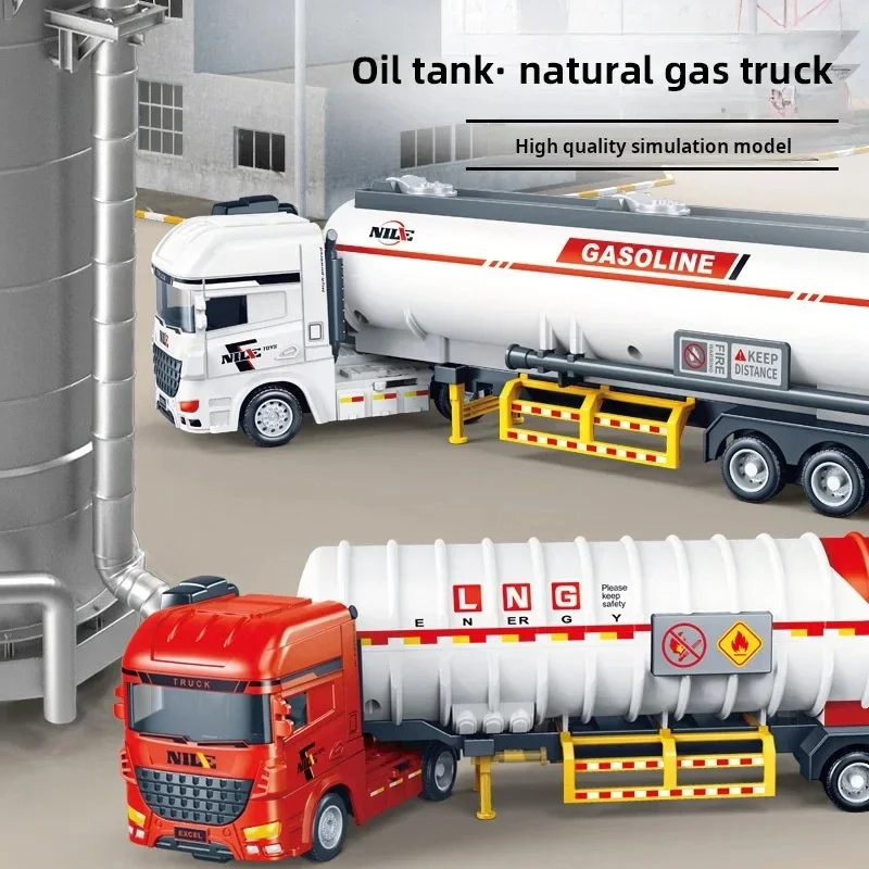 Vehículo de transporte de tanque inercial 1/50, juguete de dibujos animados para niños, modelo de coche de ingeniería, modelo de coche inercial, regalos para niños, coche de juguete - imagen 2