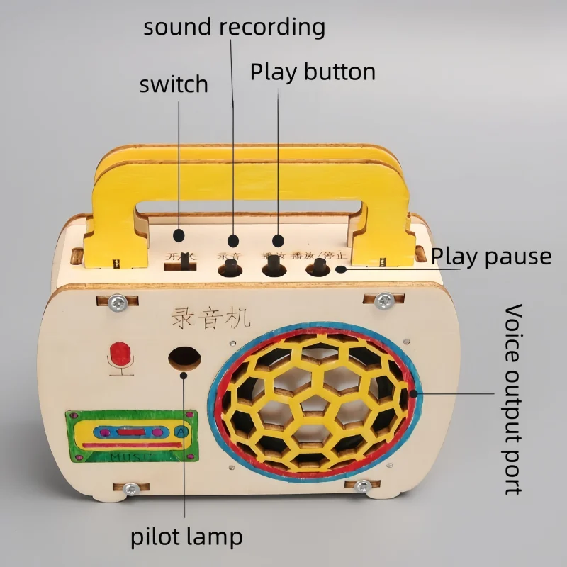 Máquina de grabación casera DIY, tecnología, pequeño fabricante, herramienta de enseñanza de montaje hecha a mano, ciencia creativa, libro de texto Experimental, juguete - imagen 2