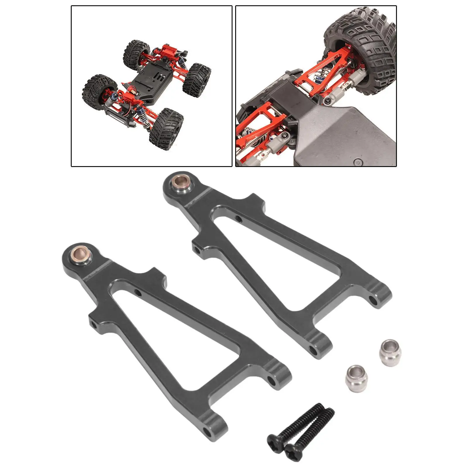 2x RC Car Front Lower Swing Arms 1/20 Premium Heavy Duty High Strength Easy to Replace Modification Part for C8811 20208 JJRC