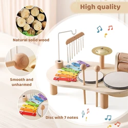 Set de instrumentos musicales de madera para bebé – Montessori percussion