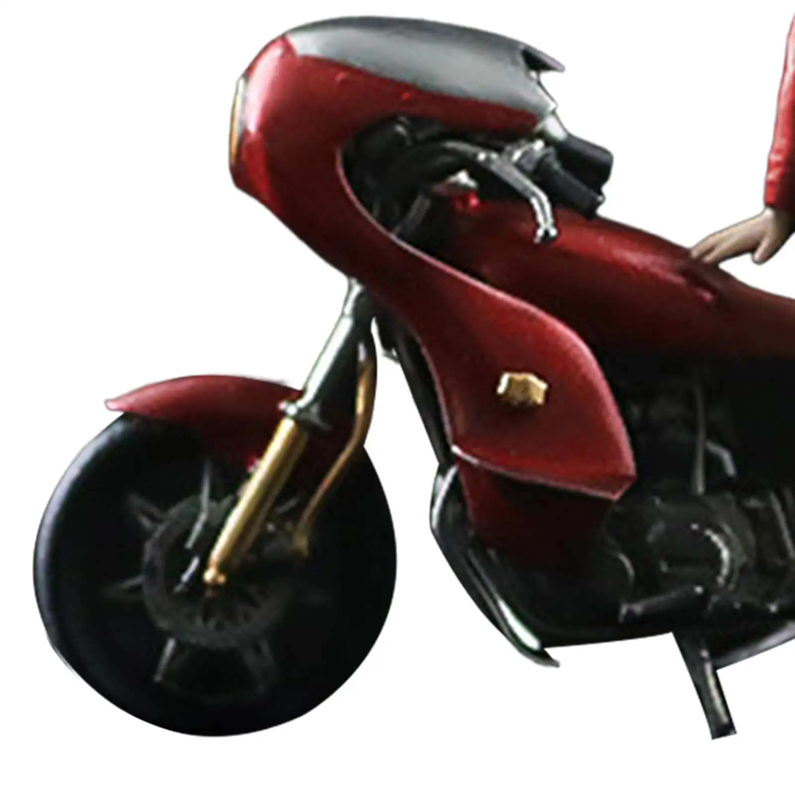 1:64 Scale Girl Figure and Motorcycle Desktop Ornament DIY Projects Layout Decoration Micro Landscape Dioramas Resin Figurine