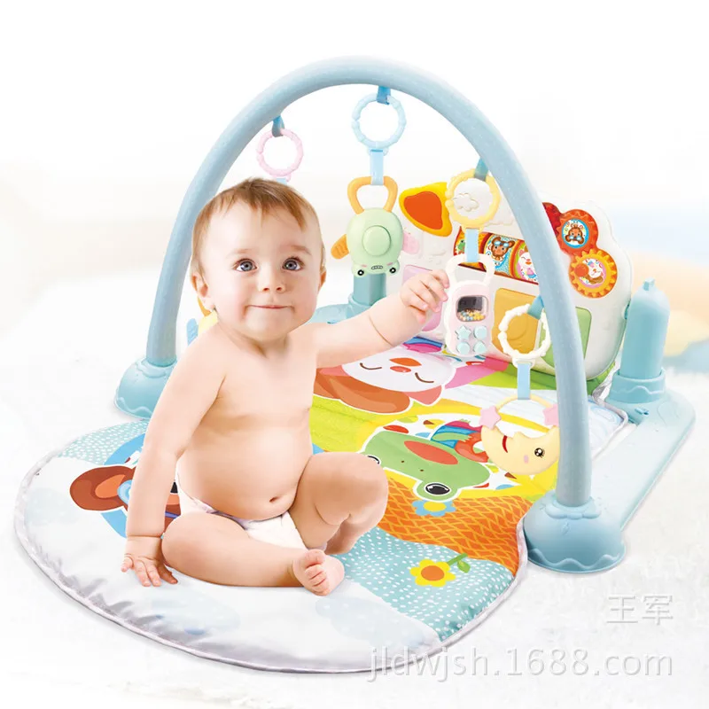 Alfombrilla de entretenimiento interactiva para niños, juego para gatear con Control remoto, juguetes para bebés - imagen 4