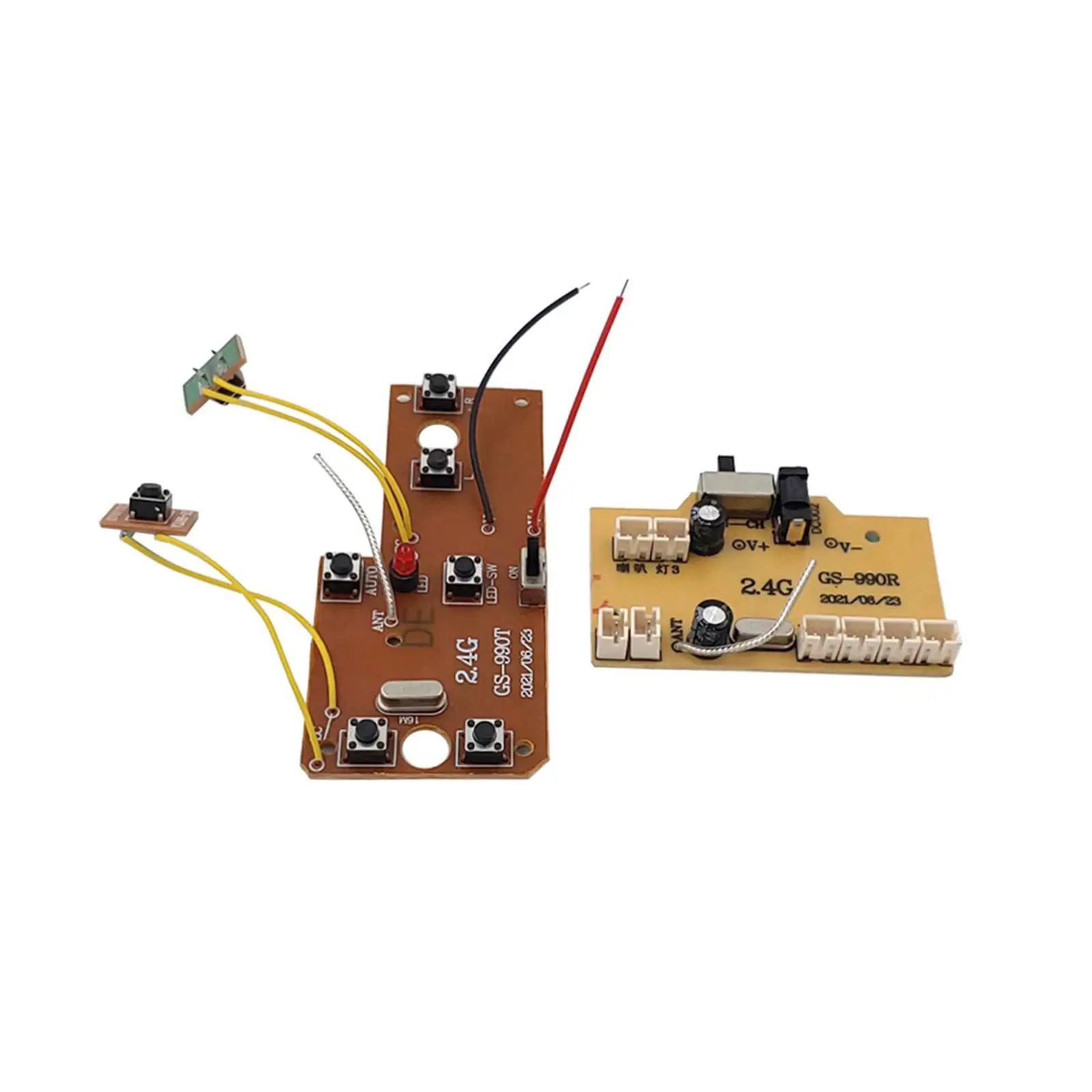 2x Transmitter Receiver Board Sensitive RC Hobby Car Easy to Use Spare Parts Remote Control Circuit PCB 8CH DIY Modified Parts