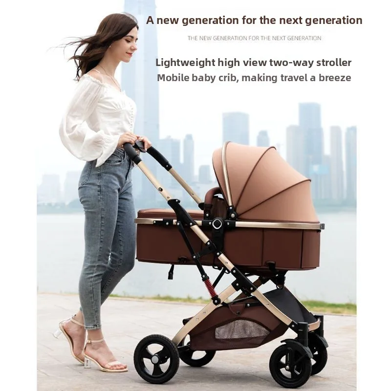 El cochecito es liviano y plegable y los niños pueden sentarse y acostarse cuando salir - imagen 2