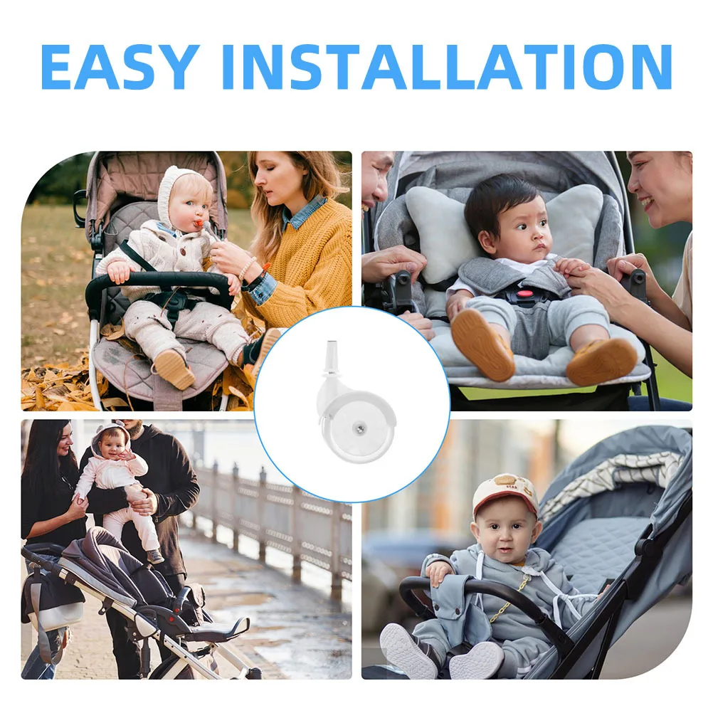 Rueda de andador para bebé, repuesto Universal de goma de plástico, rodillos lisos duraderos, accesorios para rueda de andador, 2 uds. - imagen 3