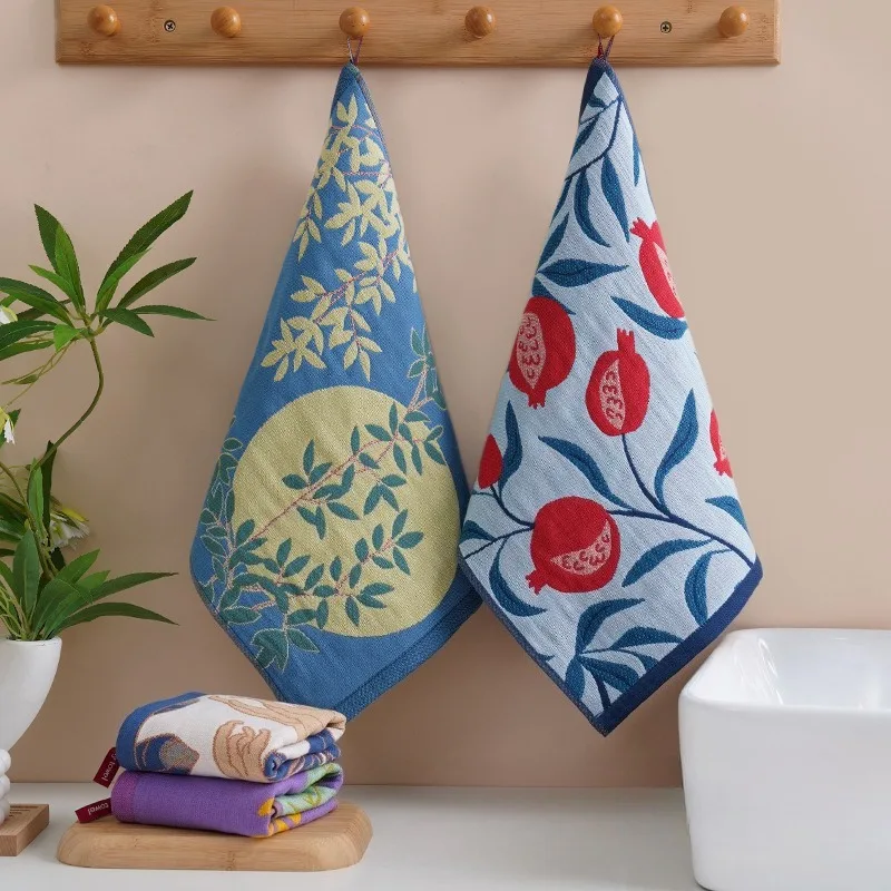 Toalla grande de gasa de algodón Jacquard de cuatro capas, babero suave específico para niños, absorbente, transpirable, fácil de lavar, cuidado diario del bebé. - imagen 3