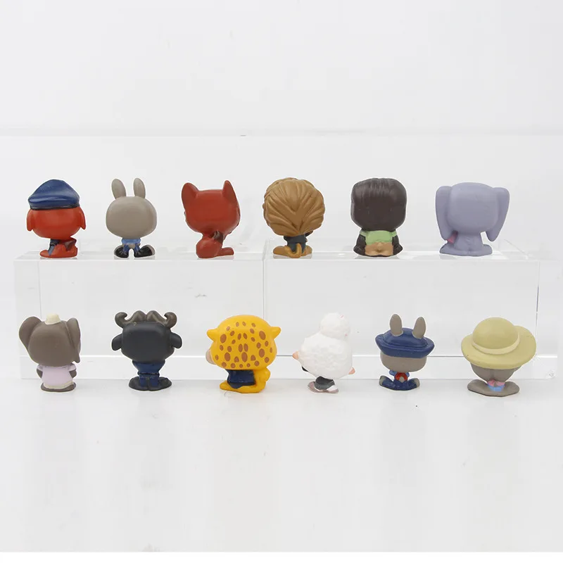 12 unids/set Zootopia 2 figuras de acción de animales Judy Hopps Nick Wilde dibujos animados periférico adorno de escritorio colección regalo de cumpleaños - imagen 2
