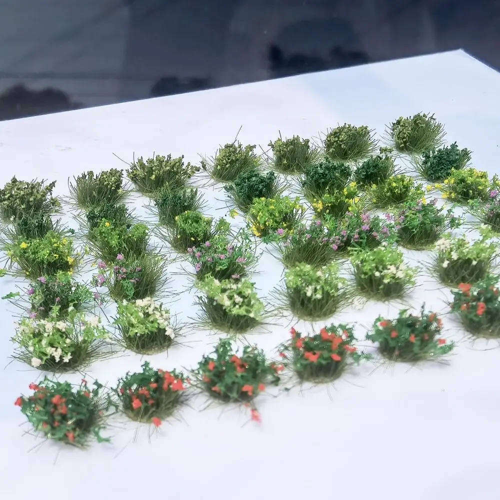 Flores de miniatura para maquetas ferroviarias, estilo racimos - imagen 3