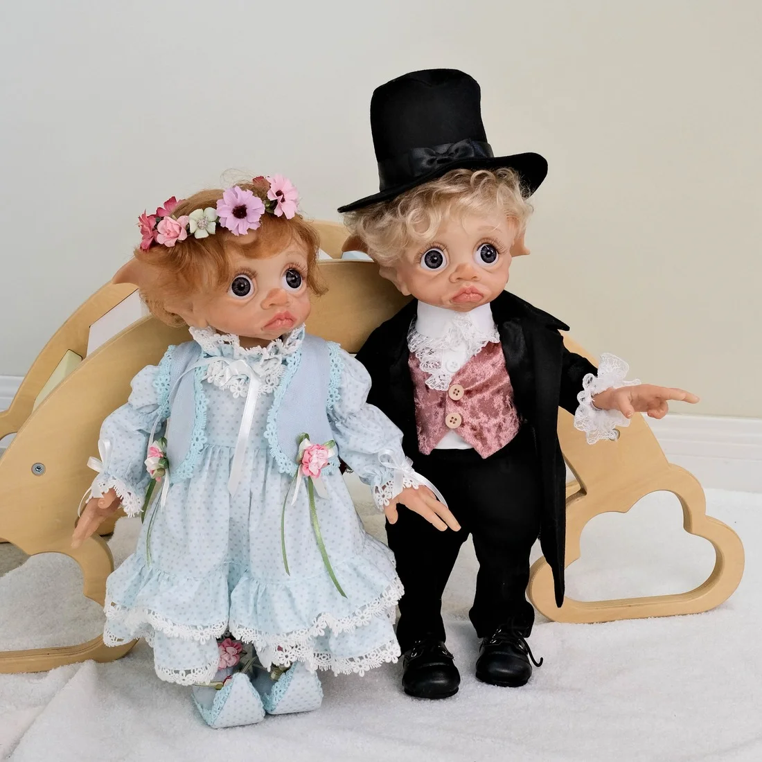 Muñeca Reborn de 42CM para niños, muñeco de elfo de hada Tinky, muy bonito, hecha a mano, de alta calidad - imagen 2