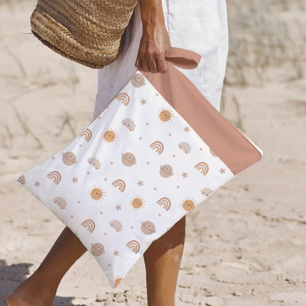 HappyFlute Bolsa pañales impermeable con compartimento húmedo y seco - imagen 2