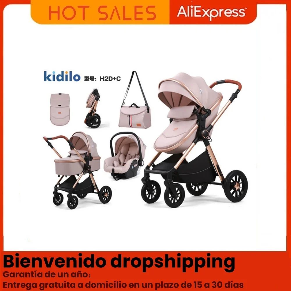 Cochecito bebé ligero 3 en 1 con moisés y silla auto - imagen 4